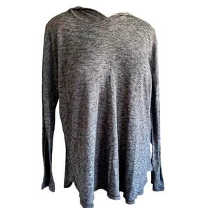 Womens Shirt Size XL Grey Hoodie Lightweight Layering Hiking Camping Traveling